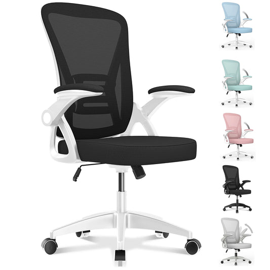 Chaise de Bureau Ergonomique avec Dossier Respirant et Coussin Confort